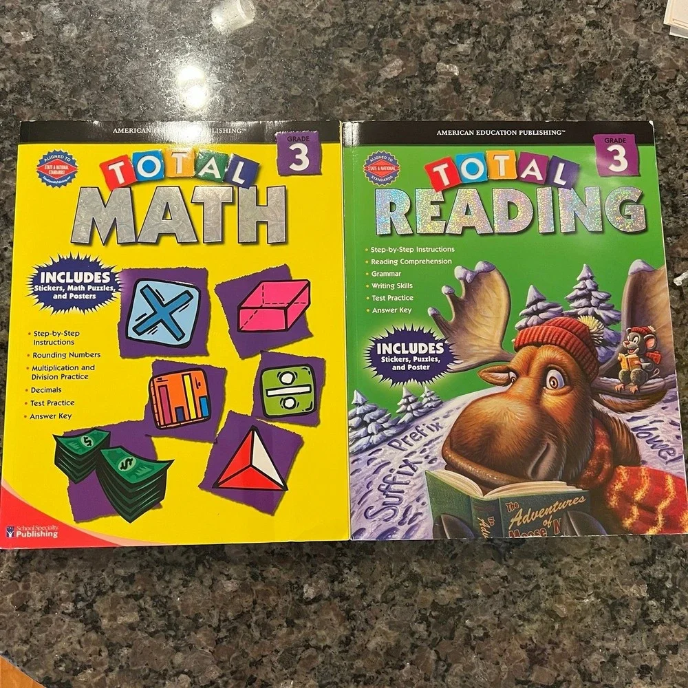 Level 3 Math and Reading Workbooks (x-124)